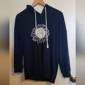 Navy sunflower hoodie